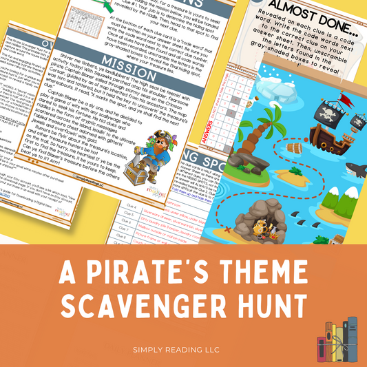 A Pirate's Theme Scavenger Hunt, Birthday Theme, Rainy Day Activity, Kid's Activity, Personal Use Only, Digital Download